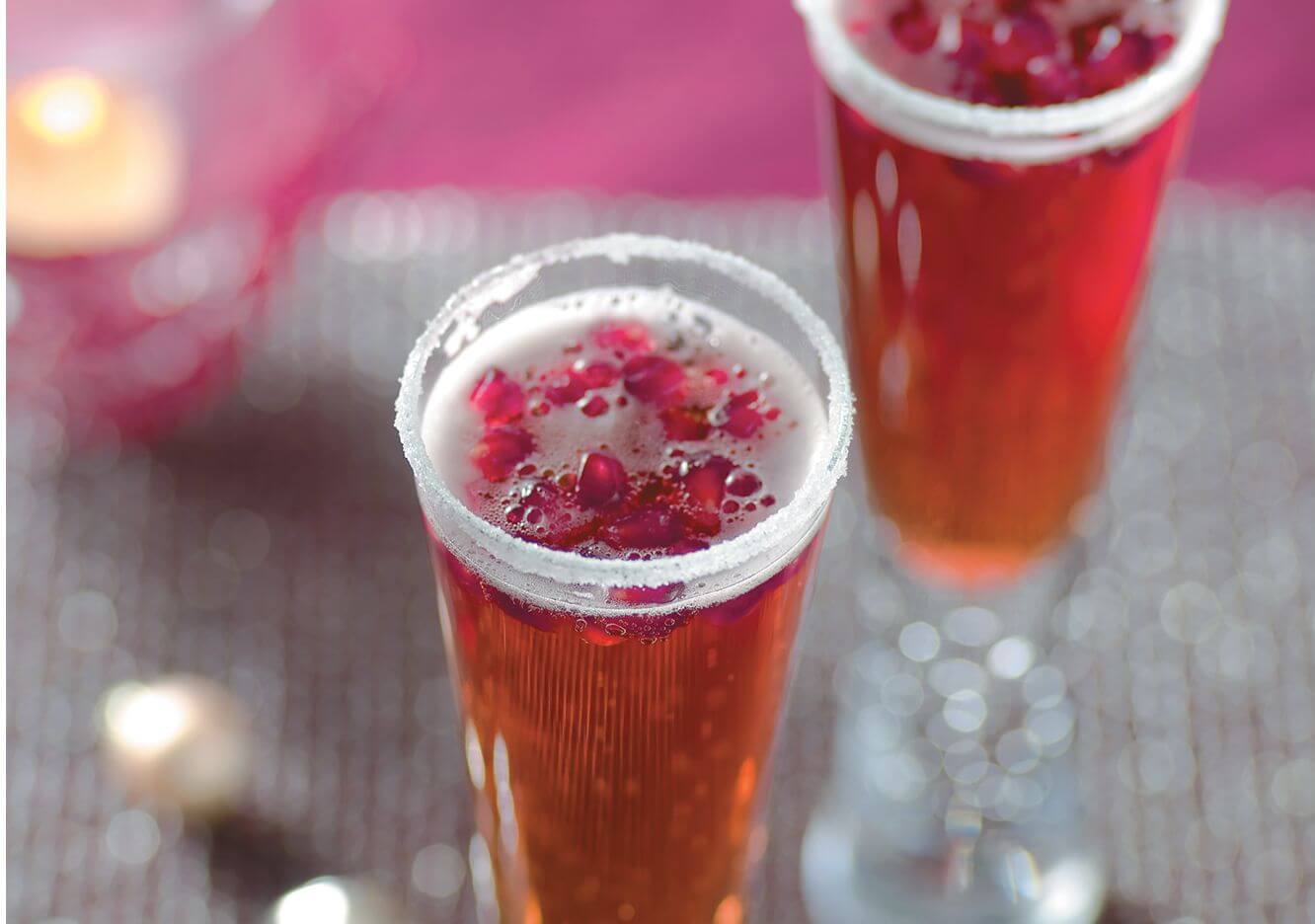 Sparkling Pomegranate Snowflake Mocktail