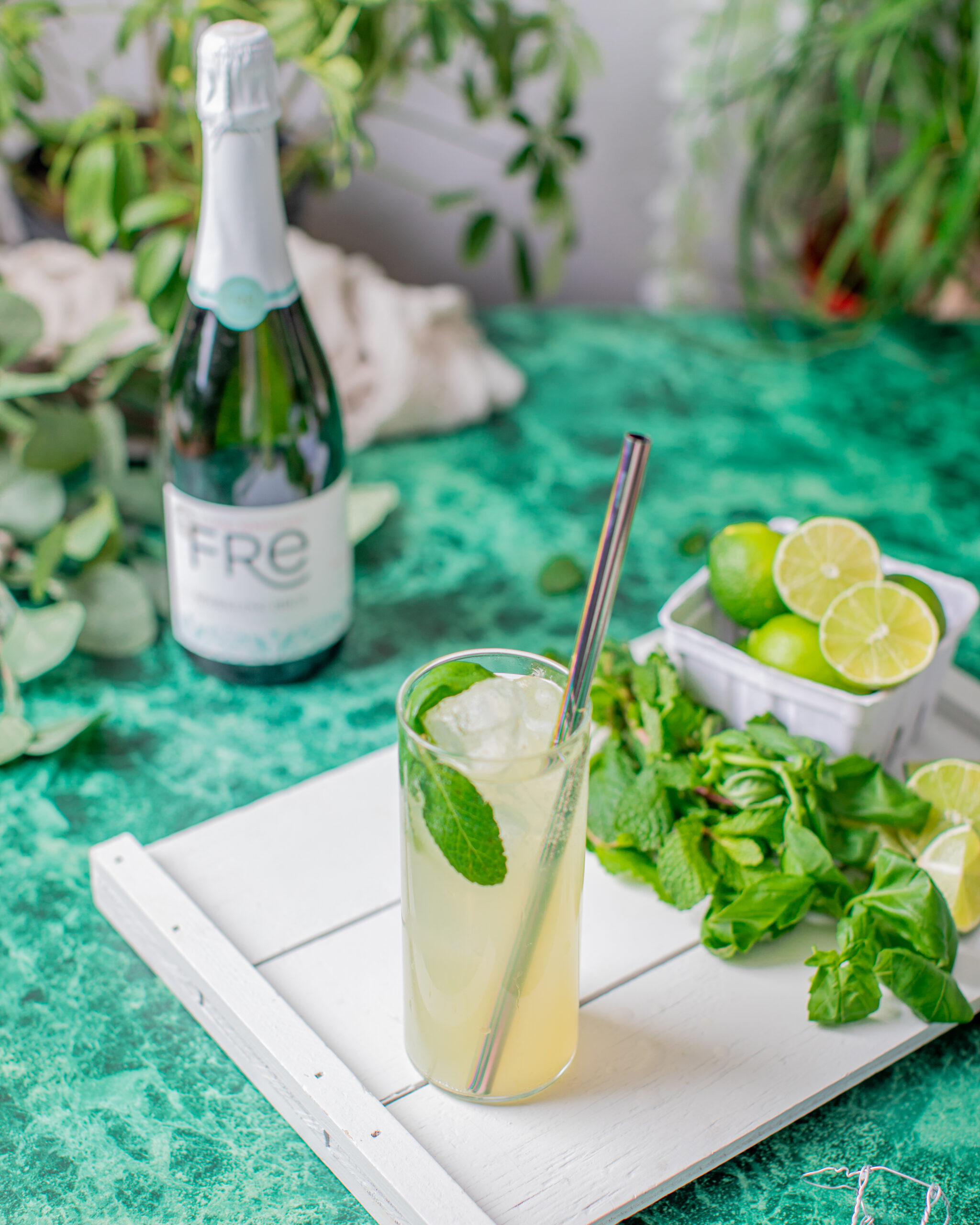 Mojito cocktail, mojito mocktail, mocktail, sober, fre, free wines, fre wines, alcohol free wine, alcohol removed wine, alcohol free champagne, alcohol free bubbly