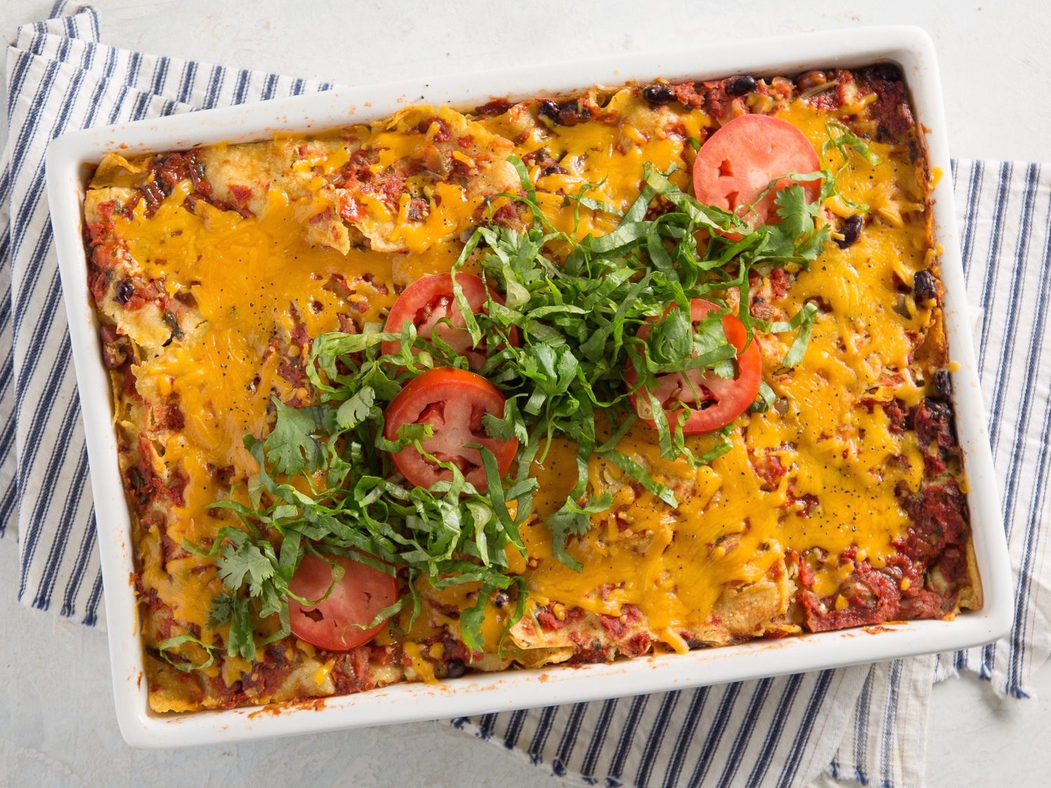 eMeal Recipe Southwest Layered Enchiladas