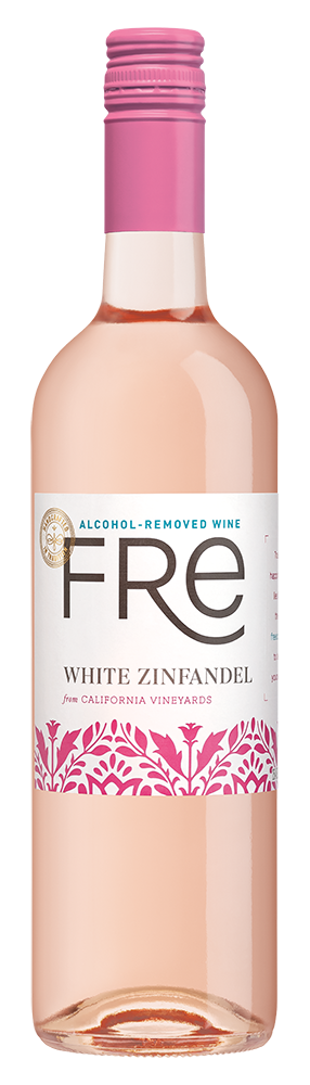 A bottle of FRE Alcohol-Removed White Zinfandel