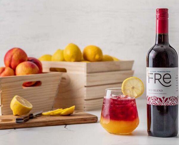 FRE Alcohol-Removed Red Blend Peach Sour mocktail