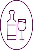 bottle and glass of wine icon
