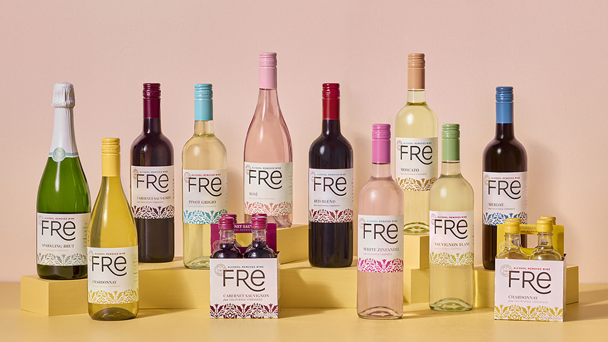Apple, Walnut, and Mixed Greens Salad - Fre Wines: Non-Alcoholic Wines